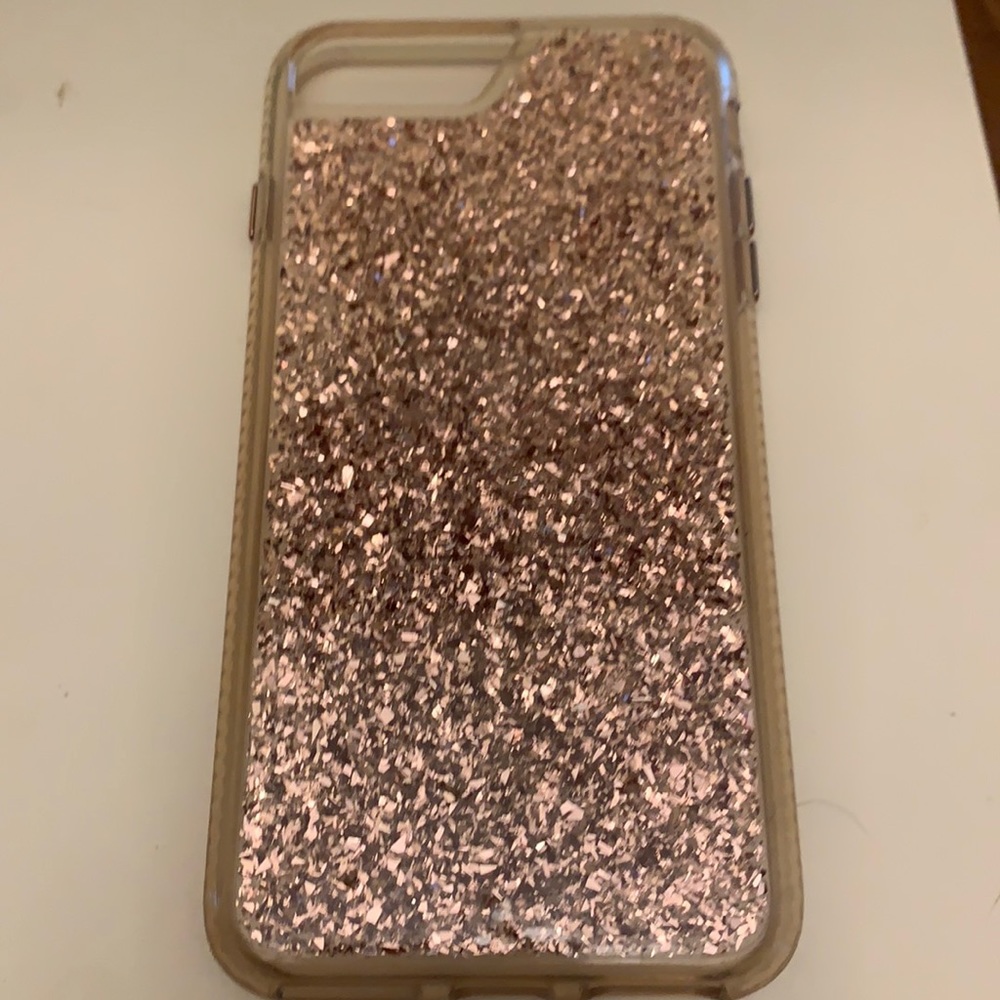 EUC sparkly rose gold iPhone 6+ phone cover